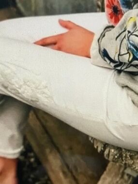 Anthropologie Relaxed Embroidered Chino Pants